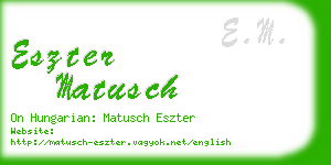 eszter matusch business card